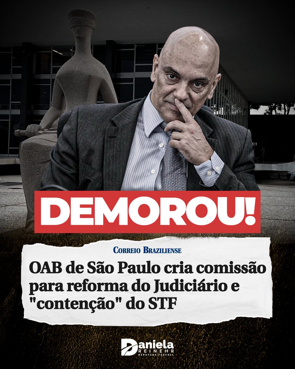 📢 OAB-SP cria comissão para propor projetos de lei que limitam o STF até 2026!

A Ordem dos Advogados do Brasil em São Paulo instalou uma comissão com ex-ministros do STF e juristas renomados para propor uma reforma no Judiciário e limites ao ativismo do Supremo.