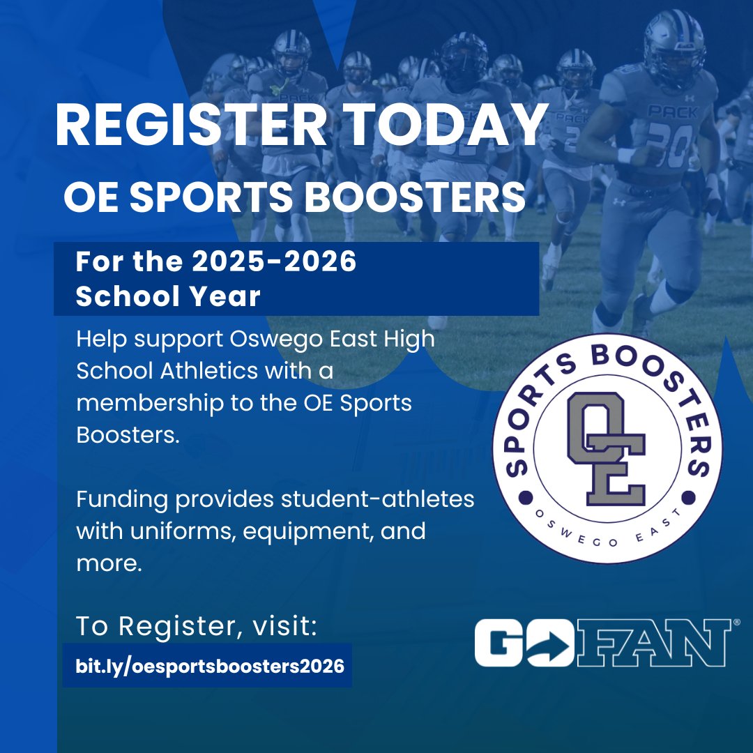 Become an Oswego East Sports Booster for the 2025-2026 school year. Purchase your all-sports pass to help benefit OE Athletics. 

gofan.co/event/3618266?…
