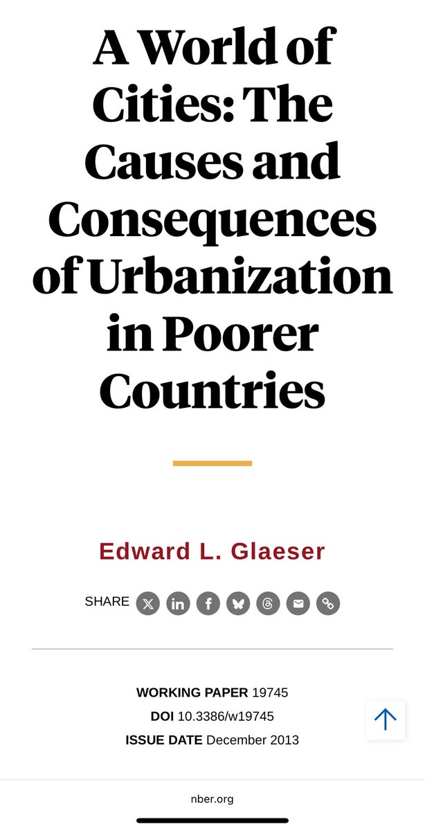 Poorer countries have been urbanising at lower income levels because economies are more open &amp; more food can be imported. ( I myself would also cite timing of the phases of the demographic transition.) This ‘premature urbanisation’ itself worsens already low institutional quality
