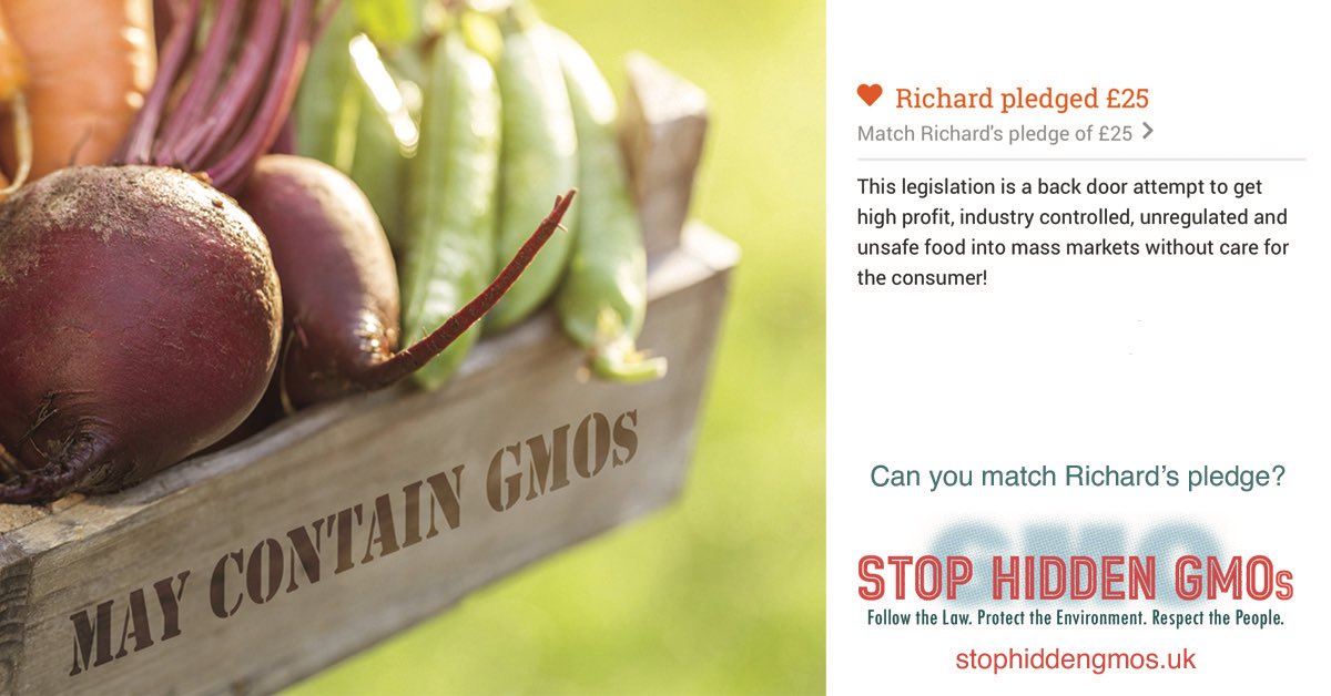 Beyond_GM's tweet image. Real people. Real voices. Richard is right. Consumers don’t want what GMO developers are selling so government has agreed to demands to hide them in the food system. We’re challenging the government to #StopHiddenGMOs Please DONATE to our legal challenge crowdjustice.com/case/stop-hidd…