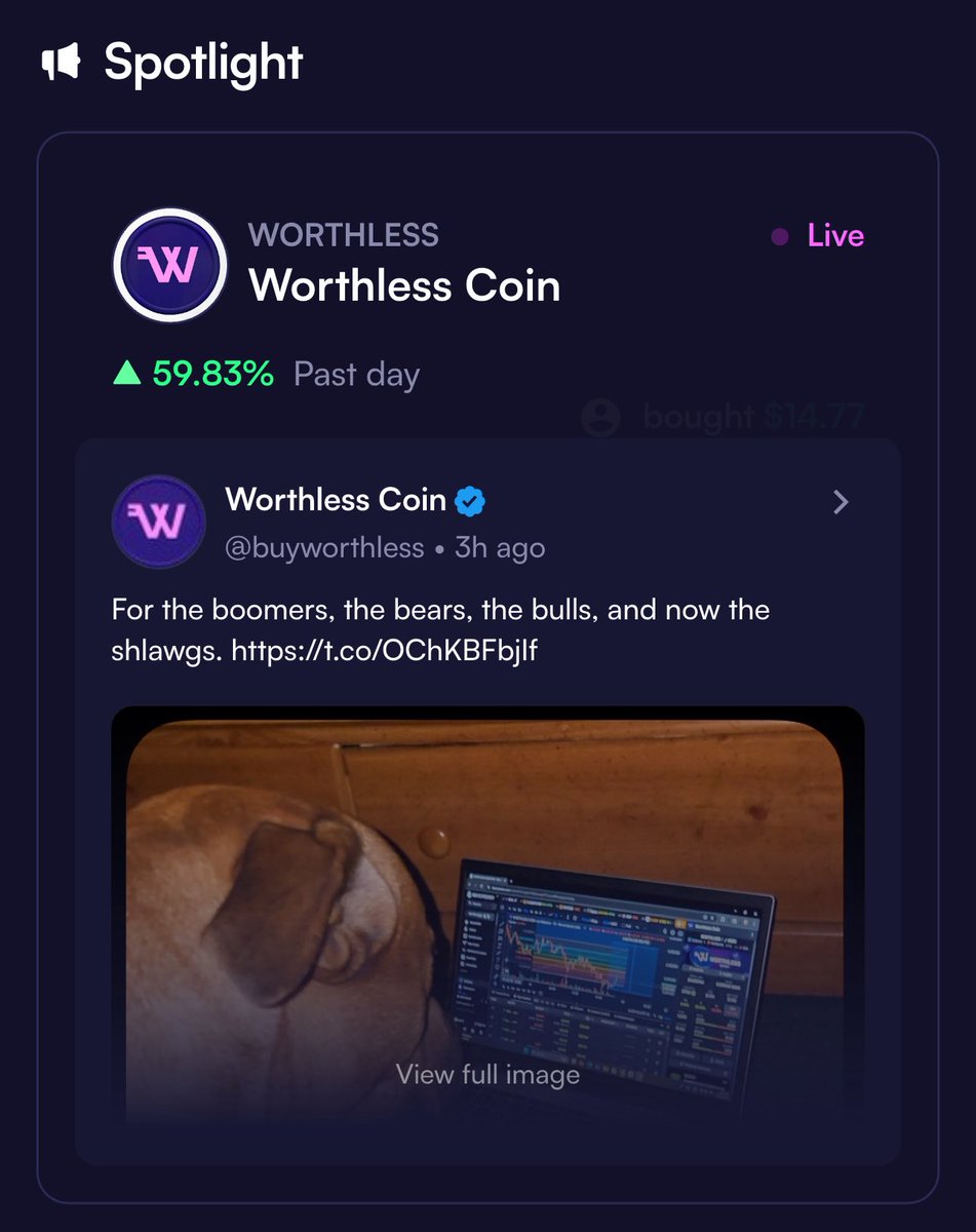 A platform of this size spotlighting nothing is a bold move.