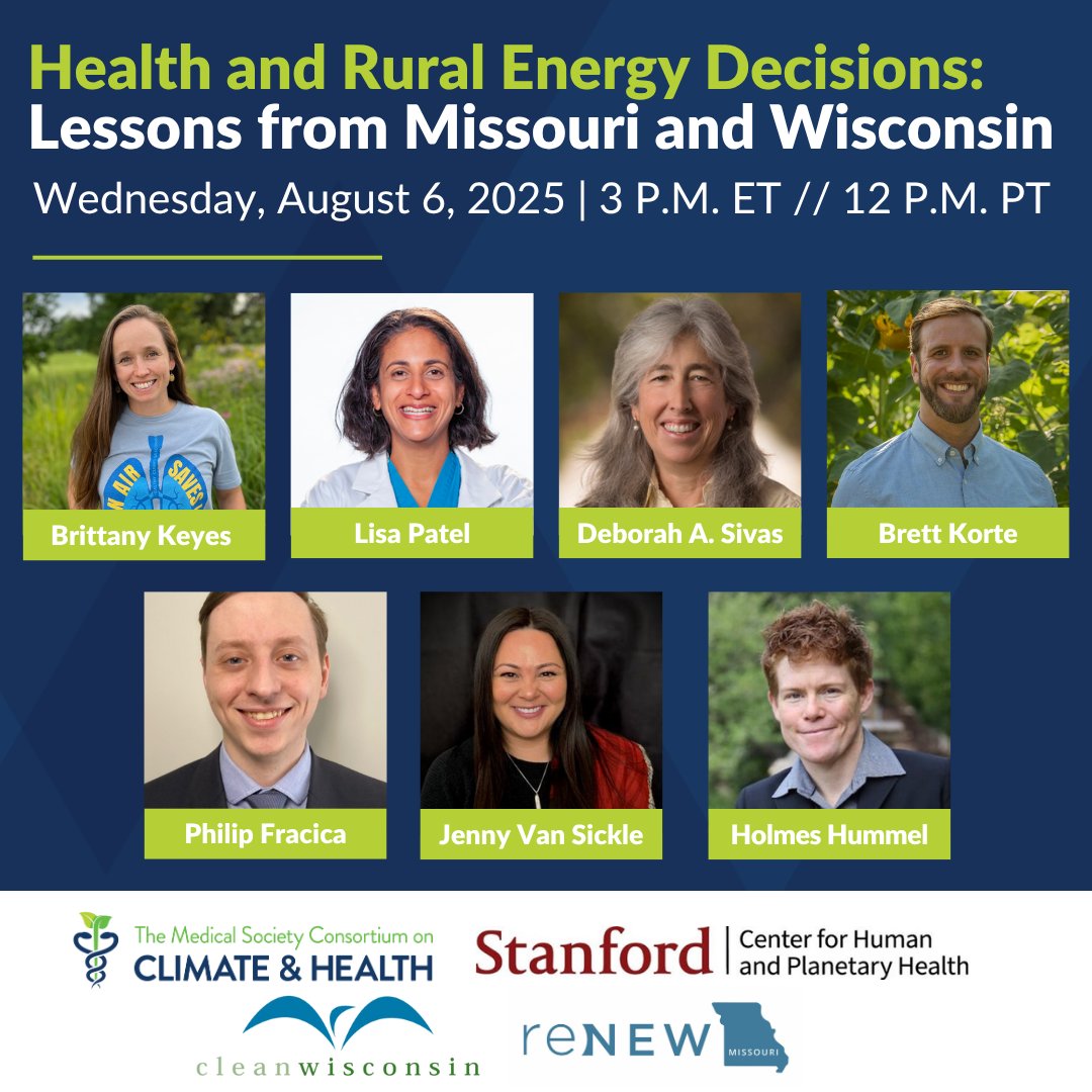 Rural communities face difficult energy decisions, but putting health first helps shift the conversation. Join us on August 6 to learn how health framing can support better choices for Rural America and the planet.

Register here: bit.ly/RET-report