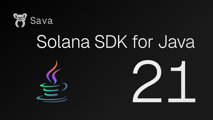 Solana SDK for Java 21 announcement image