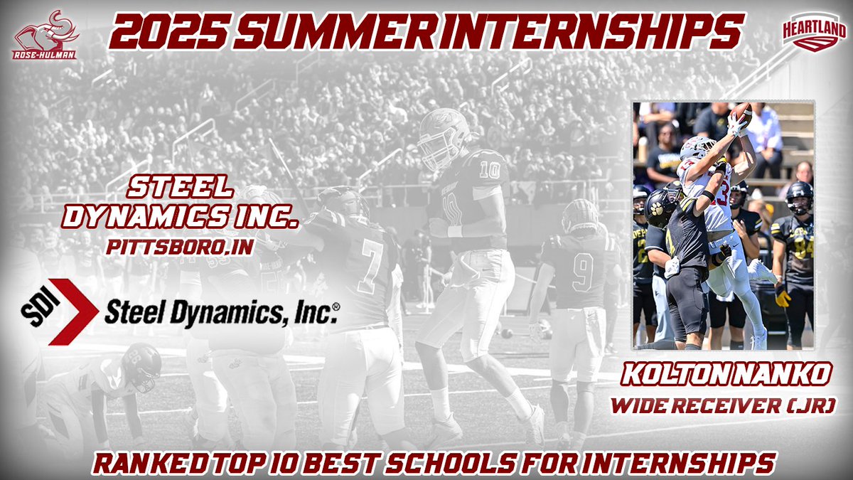 Rose-Hulman Football (@rosehulmanfb) on Twitter photo <a href="/JoeyAlexion22/">Joey Alexion</a> <a href="/Antonio_Barnes_/">Antonio Barnes</a> <a href="/brock_behrend/">Brock Behrend</a> <a href="/DaseHayden/">Hayden Dase</a> <a href="/Wbell2254/">Wyatt Bell</a> <a href="/Jacob_Dewitt18/">Jacob DeWitt</a> <a href="/Ahastings1765/">Austin Hastings</a> <a href="/GrosGavin/">Gavin Gros</a> <a href="/bkeat11/">Braden Keating</a> <a href="/Marshallkoch21/">Marshallkoch_21</a> <a href="/moore_conlan/">Conlan Moore</a> Next up for the Fightin' Engineers is Kolton Nanko, Junior Wide Receiver from Indiana. Kolton is studying Mechanical Engineering and interning with Steel Dynamics Inc. in Pittsboro, IN. #WeWork <a href="/JoeyAlexion22/">Joey Alexion</a> <a href="/Antonio_Barnes_/">Antonio Barnes</a> <a href="/brock_behrend/">Brock Behrend</a> <a href="/DaseHayden/">Hayden Dase</a> <a href="/Wbell2254/">Wyatt Bell</a> <a href="/Jacob_Dewitt18/">Jacob DeWitt</a> <a href="/Ahastings1765/">Austin Hastings</a> <a href="/GrosGavin/">Gavin Gros</a> <a href="/bkeat11/">Braden Keating</a> <a href="/Marshallkoch21/">Marshallkoch_21</a> <a href="/moore_conlan/">Conlan Moore</a> Next up for the Fightin' Engineers is Kolton Nanko, Junior Wide Receiver from Indiana. Kolton is studying Mechanical Engineering and interning with Steel Dynamics Inc. in Pittsboro, IN. #WeWork