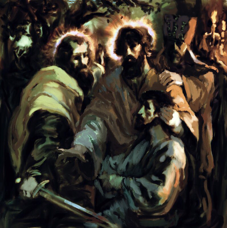 MatthewTheStoat's tweet image. The Healing of Malchus sketch