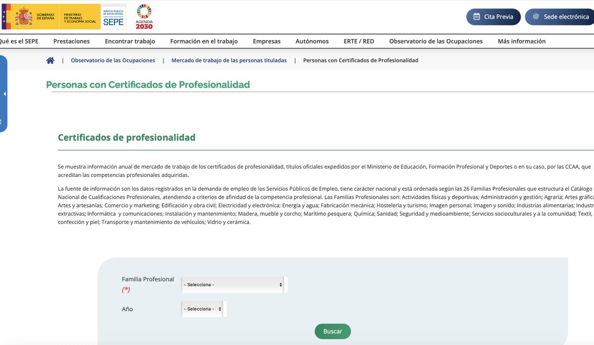 Muy interesante herramienta con información del mercado de trabajo de los Certificados de Profesionalidad sepe.es/HomeSepe/que-e…