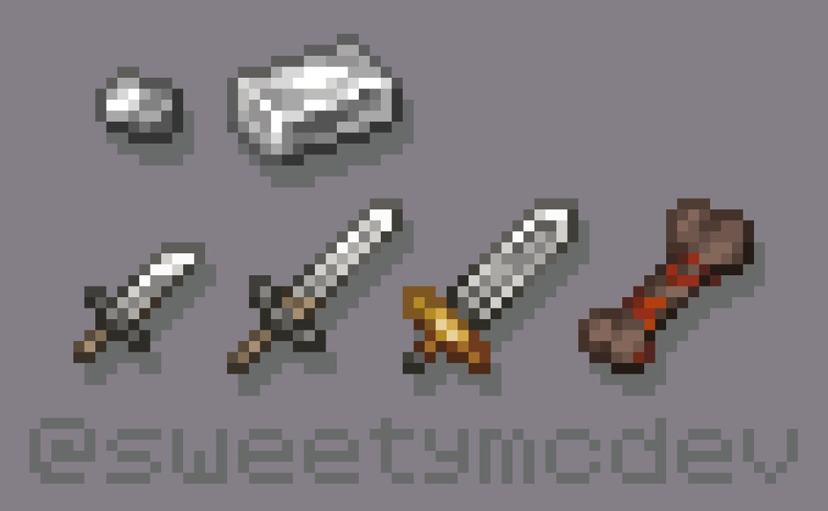 SweetyMcDev's tweet image. Item textures i made for the @BlockFactoryMC Bosses&apos; Rise mod

If you haven&apos;t already, check it out at curseforge.com/minecraft/mc-m…😆

#modding #Minecraft #MinecraftMods #pixelart