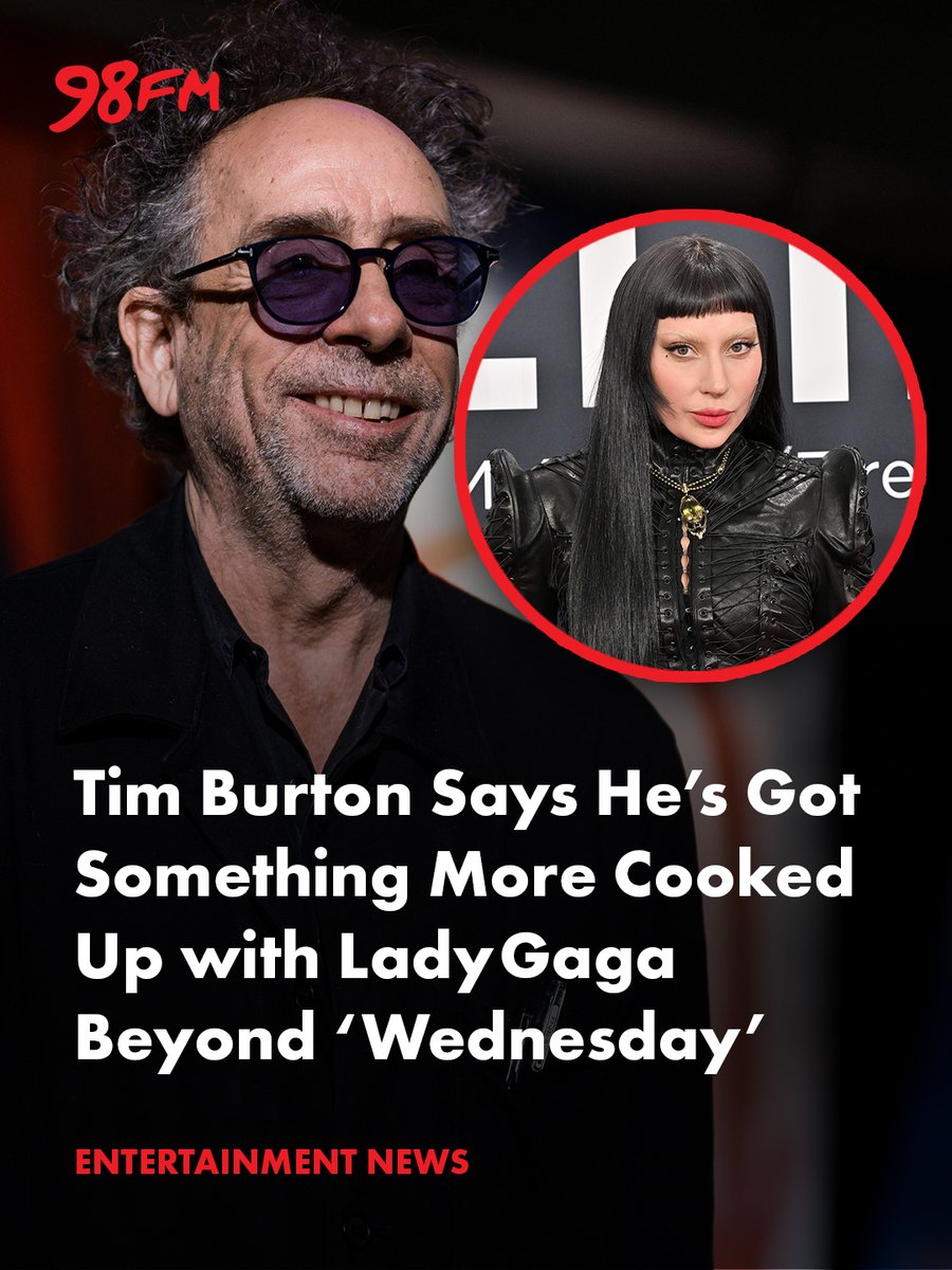 🎬 Tim Burton just teased he’s working with Lady Gaga again — beyond her creepy-cool cameo in Wednesday! 

After filming as Rosaline Rotwood, Burton said they’ve done “something else” together… and that he feels deeply inspired by her.

🔗 Read more on 98FM.com