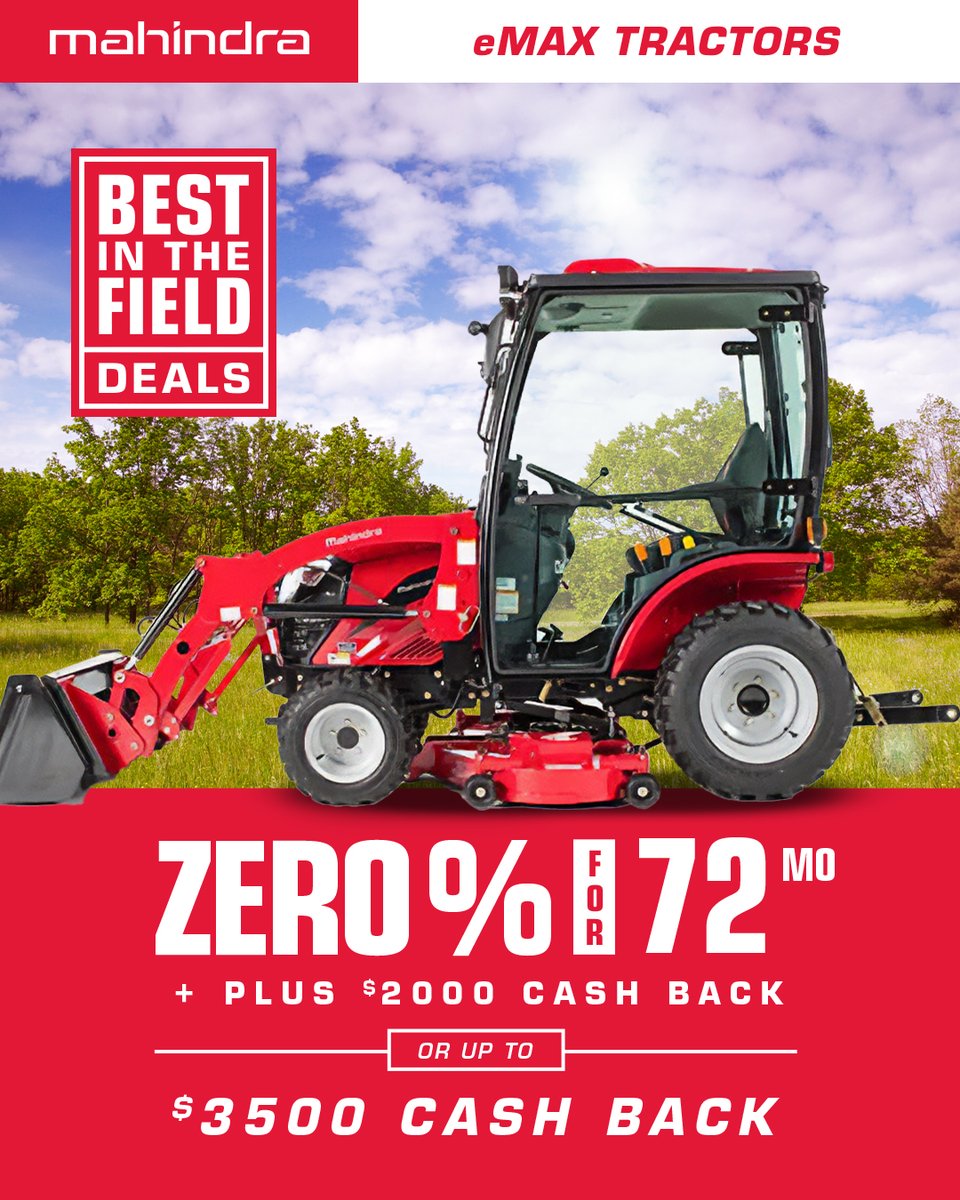 Get more done with the eMAX, compact power that doesn’t compromise.
.
.
#mahindratractors #Outworkingthefield #mahindraTough