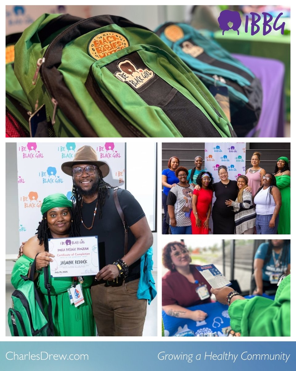 Congratulations to I Be Black Girl’s newest doula graduates — including Charles Drew's own Jasmine Reddick! Charles Drew Health Center was proud to attend the Doula Passage Program Resource Fair, surrounded by so many incredible organizations working to support birthing people