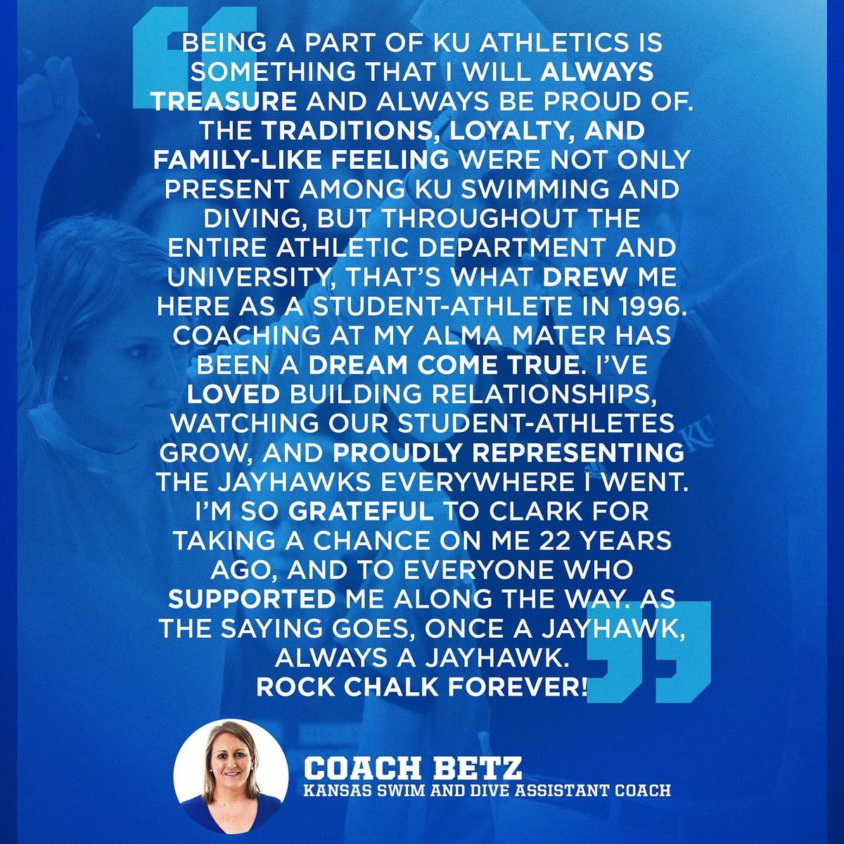 22 years of commitment, dedication, and leadership.

Coach Betz’s legacy will forever be a part of this program 🫶