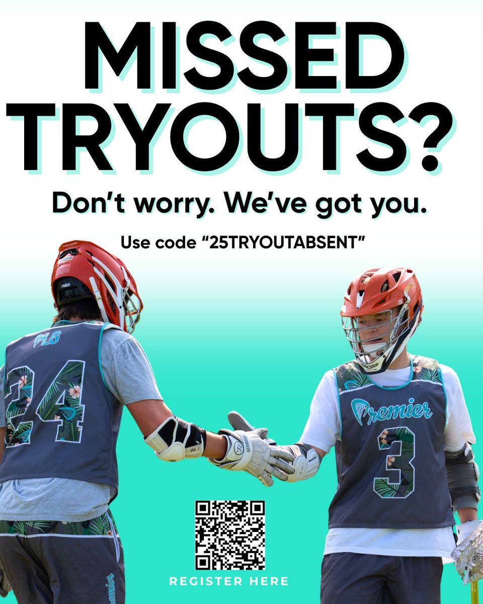 PremierLaxGroup's tweet image. Missed Tryouts? Evals are taking place this week. Use the code 25TRYOUTABSENT or shoot us a message to start your process. #thePLGdifference