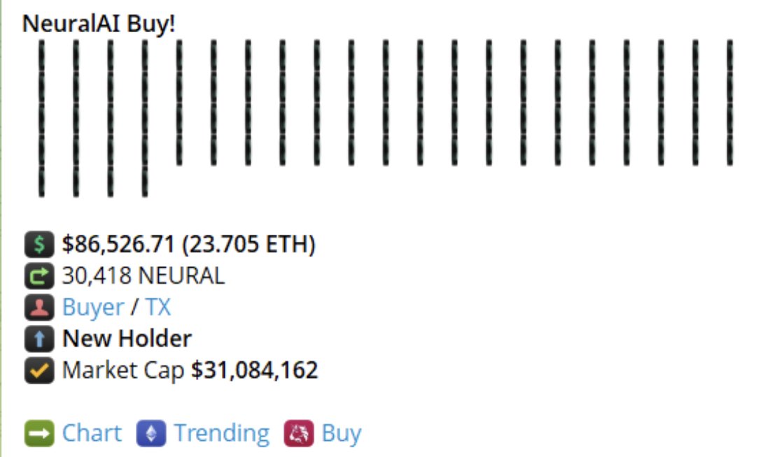 Whales saw the $NEURAL livestream yesterday and started clipping HUGE buys.

→ World Engine showcase
→ FastMate finally launching
→ Master agents, staking, web app overhaul

Positioned since $20M. Everything point towards a breakout soon.