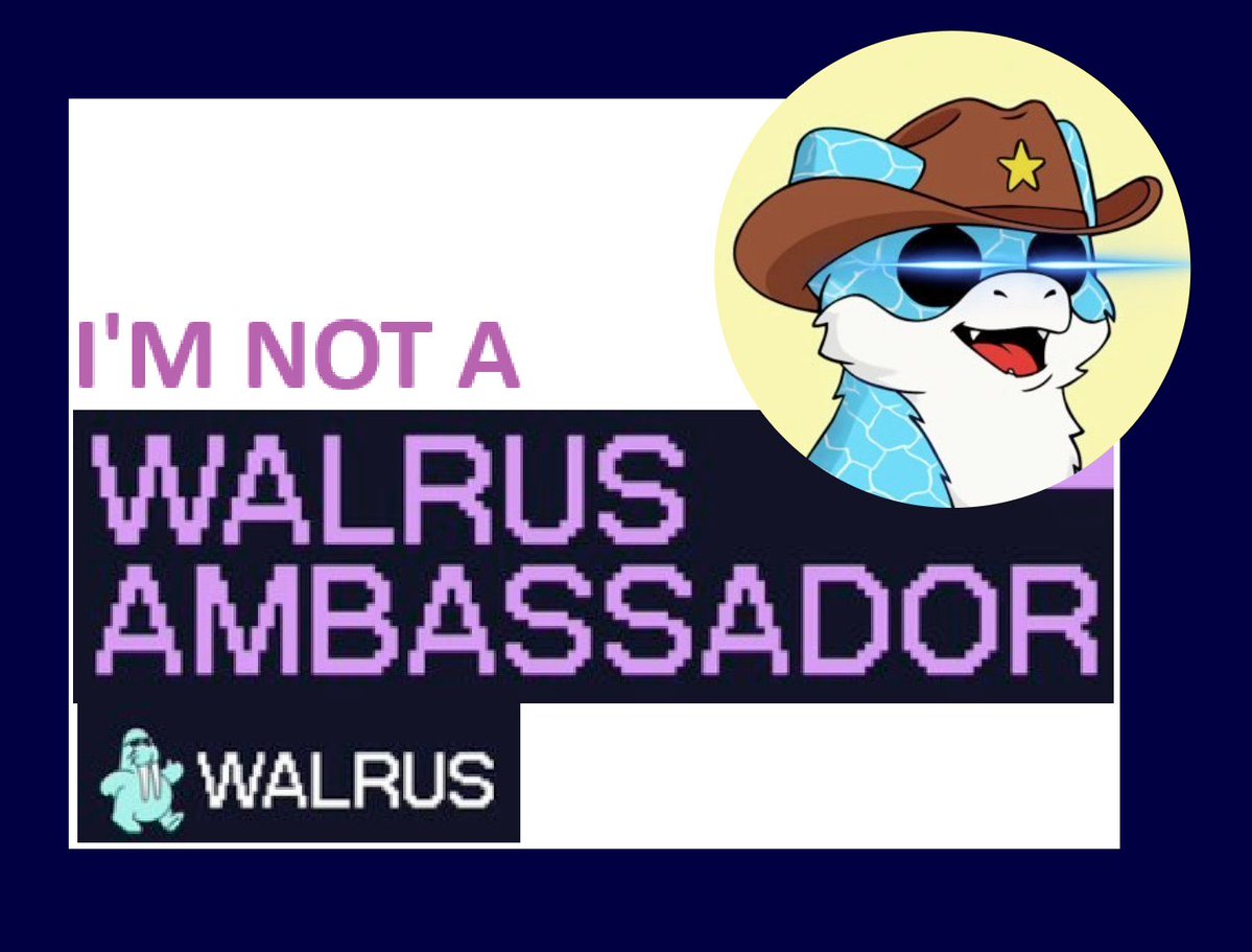 ujunwaedeh's tweet image. It’s official!!!
Privileged to announce that I AM not A @WalrusProtocol AMBASSADOR
We keep building regardless 🥳🤭