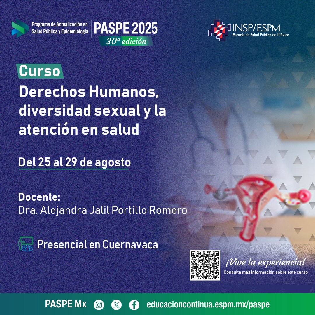 #CursosPASPE 📚 Este curso te brindará herramientas para ofrecer una atención médica inclusiva, efectiva y libre de discriminación 🏳️‍🌈🩺  Actualízate en protocolos, buenas prácticas y cómo garantizar el acceso equitativo a la salud 🫂

¡Únete! 👩🏻‍⚕️👨🏻‍⚕️
🔗 bit.ly/44NImaF