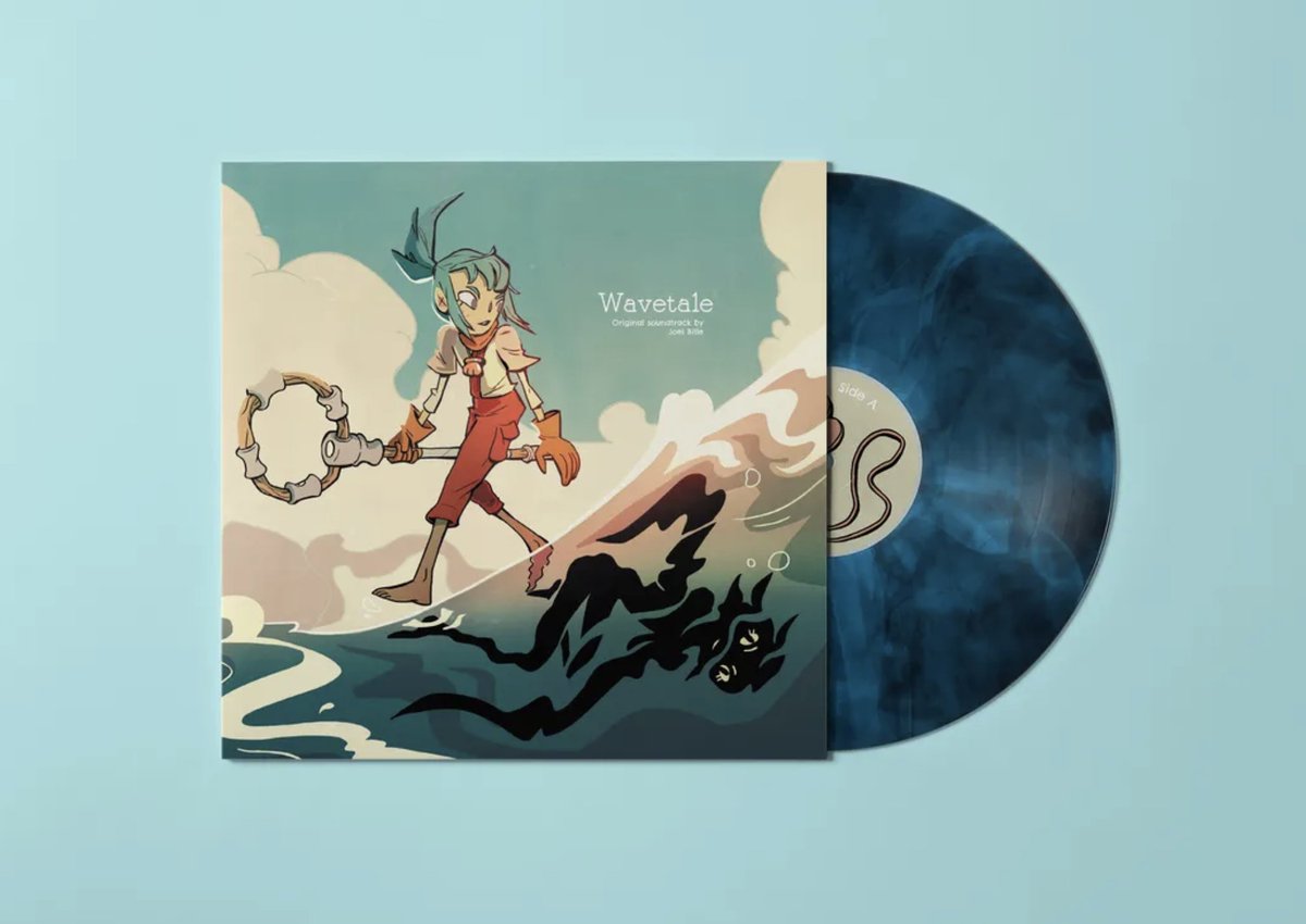 Theres a couple of coopies of the Wavetale OST Vinyl still left! Now available over at bandcamp:

joelbille.bandcamp.com/album/wavetale…

Production by <a href="/stumpyfrogrecs/">Stumpy Frog Records 𓆏 SFR19|EYE Divine Cybermancy</a> 
Art by Ellinor Richey
Game by <a href="/Thunderfulgames/">Thunderful Games ⚡</a>
