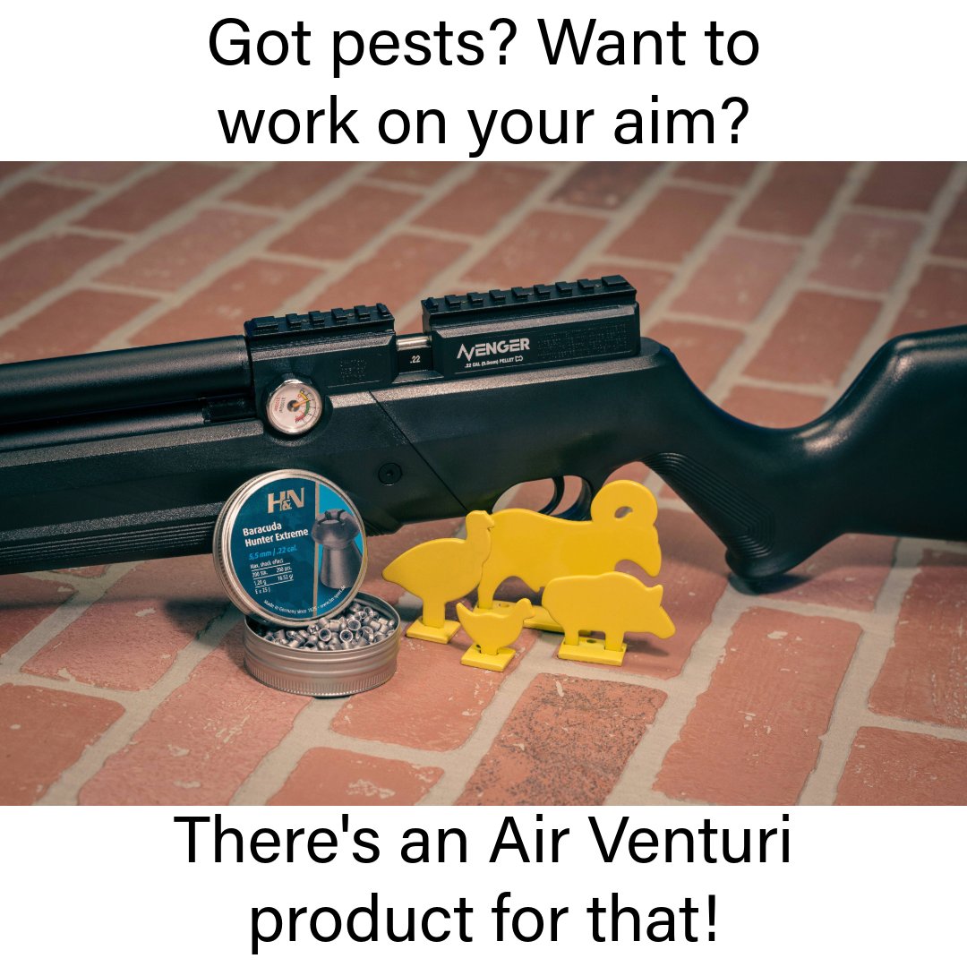 Whatever your need is, we have you covered! Talk to your local or online retailer today. 😎
#AirVenturi #AirPower #Pesting #Plinking