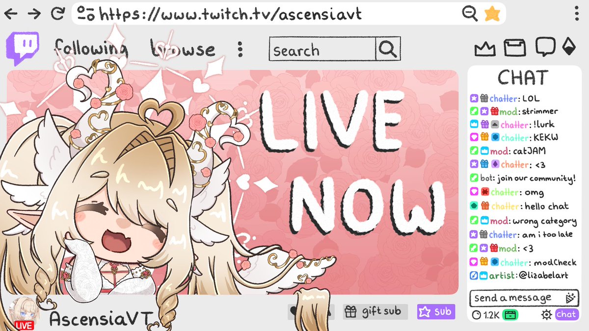 AscensiaVT's tweet image. Going live play guitar hero! We're so close to 400!
twitch.tv/ascensiavt