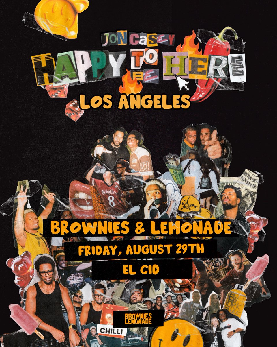 Brownies & Lemonade🍫🍋 (@teambandl) on Twitter photo ANNOUNCING JON CASEY HAPPY TO BE HERE.
LA Headline debut show.
Plus special guests.
August 29 at El Cid in Los Angeles.
Presale: Wed 7/30 at 10am pst
On sale: Thurs 7/31 at 10am pst
Text “CASEY” to 323.332.1651 for presale code
Entry: link.dice.fm/joncasey
<a href="/joncaseybeats/">jon casey 🙃</a> ANNOUNCING JON CASEY HAPPY TO BE HERE.
LA Headline debut show.
Plus special guests.
August 29 at El Cid in Los Angeles.
Presale: Wed 7/30 at 10am pst
On sale: Thurs 7/31 at 10am pst
Text “CASEY” to 323.332.1651 for presale code
Entry: link.dice.fm/joncasey
<a href="/joncaseybeats/">jon casey 🙃</a>