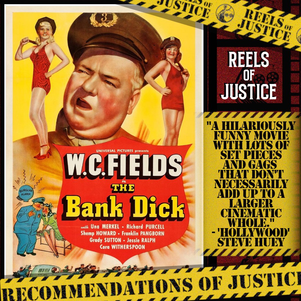 ReelsOfJustice's tweet image. "A hilariously funny movie with lots of set pieces and gags that don't necessarily add up to a larger cinematic whole."- @hollywoodsteveh, ‘The Bank Dick (1940)’
#RecommendationsofJustice #movie #movies #podcast #podcasts #podcasting #film #films #filmtwitter #moviereview #cinema