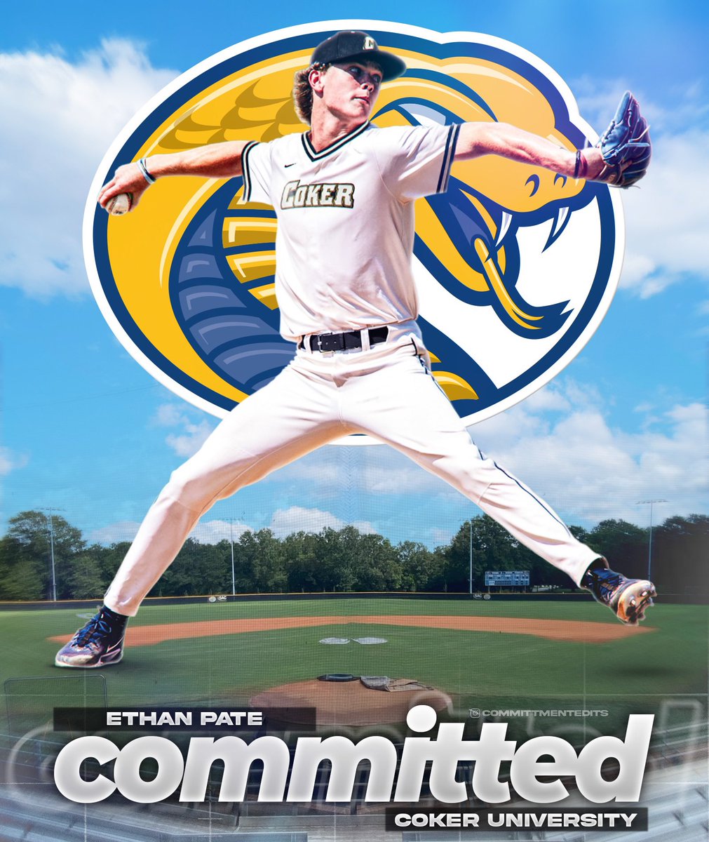 I am blessed to announce my commitment to play D2 baseball at Coker University. I want to thank God, my family, friends, teammates, and coaches. This would not be possible without each and every one of you. Go Cobras 🐍