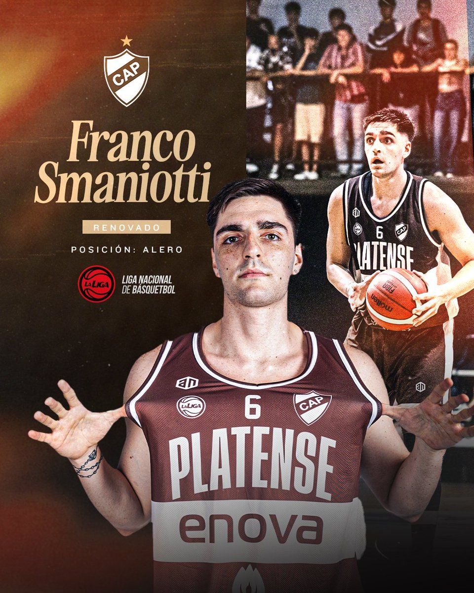 🏀 #LaLiga 💥¡Franco Smaniotti sigue en el Calamar! 

✍️ El alero tendrá su segunda temporada con la camiseta de #Platense.

🙌 ¡Con todo, Fran! 

📲 Más info de la renovación: cap.org.ar/2025/07/franco…

¡#VamosCalamares🦑!