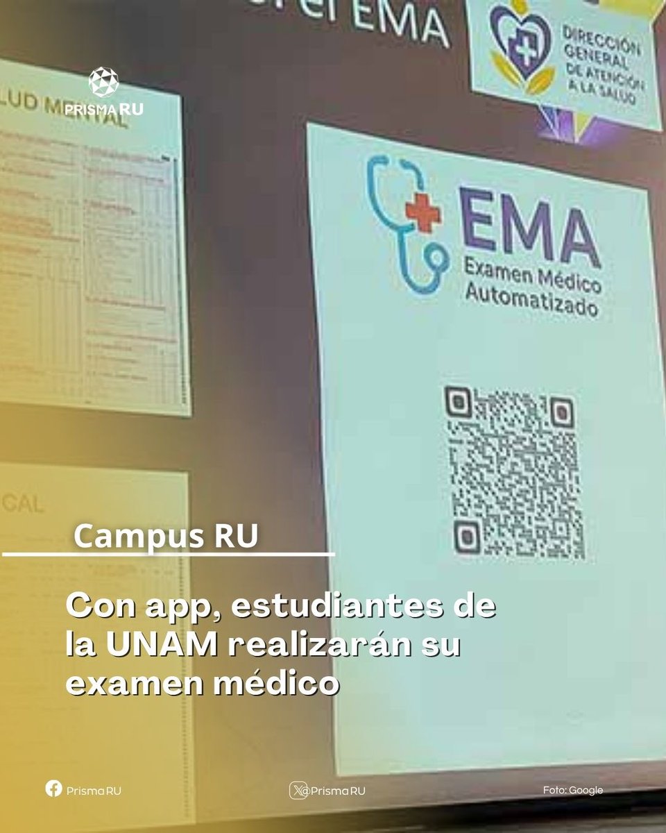 PrismaRU's tweet image. A través de una app, estudiantes de la UNAM realizarán su examen médico 🩺 | Nuestra compañera Cristina Godínez (@titinagc) nos comparte la información.
#RelatamosAlMundo🌎 #RadioUNAM 96.1 FM 📻