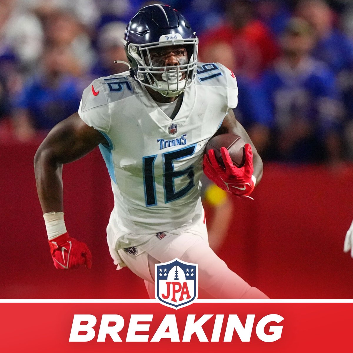 jasrifootball's tweet photo. 🚨🚨🚨

The #Titans are waiving former first round pick Treylon Burks, per multiple reports. 

The first round pick who was supposed to replace AJ Brown just never caught on in Tennessee. https://t.co/BBWCGJoyyJ