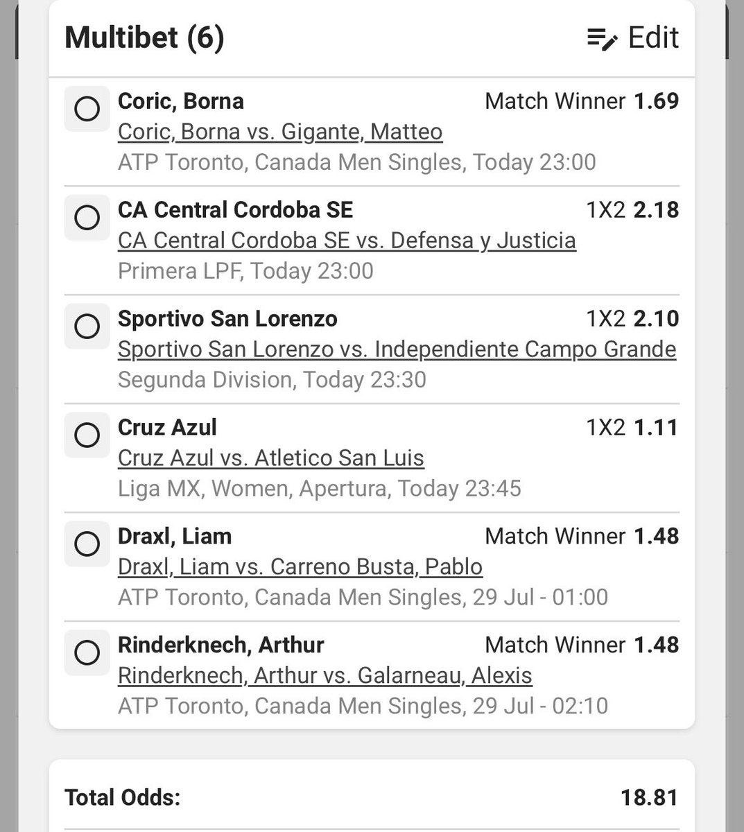 SabeloiLembe's tweet image. The BOOMs don’t sleep 🤞🏾🥳
Midnight BOOMs for all of us 🔥🥳

⚽️🎾 - BW809A17E - 18.81 odds 💥
🏓- BW809AA32 - 109.79 odds 💥

Don’t miss out bafethu 🥳