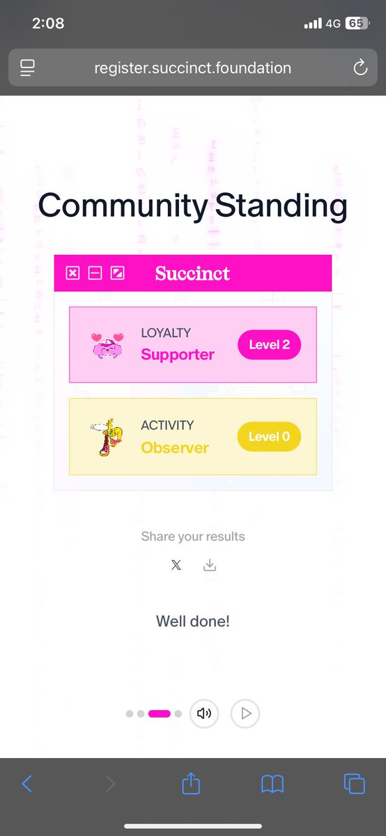 Azmain Takib CLONE (Ø,G) (@azmaintakibb) on Twitter photo Earned Supporter and Observer status in the <a href="/SuccinctLabs/">Succinct</a> community! 🏅 Building the future of ZK! Earned Supporter and Observer status in the <a href="/SuccinctLabs/">Succinct</a> community! 🏅 Building the future of ZK!