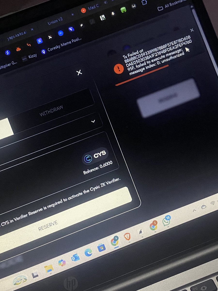 _amanee00's tweet image. The question is how much more failed transaction can i take?

@cysic_xyz kindly look into this 

I had about 0.75 $CYS before now 0.60 $CYS

Why deduct 0.05 $CYS on every failed transactions?