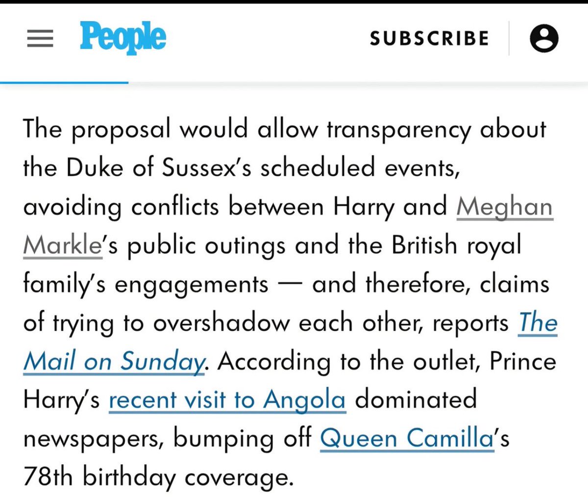 This is beyond pathetic! It is ominous. So for the royal family to make headlines in Britain, they need Prince Harry and Meghan Sussex’ itinerary/schedule/plans so they don’t go ribbon-cutting on the same day as the Sussexes go out to brunch in🇺🇸 so the RF don’t get overshadowed?