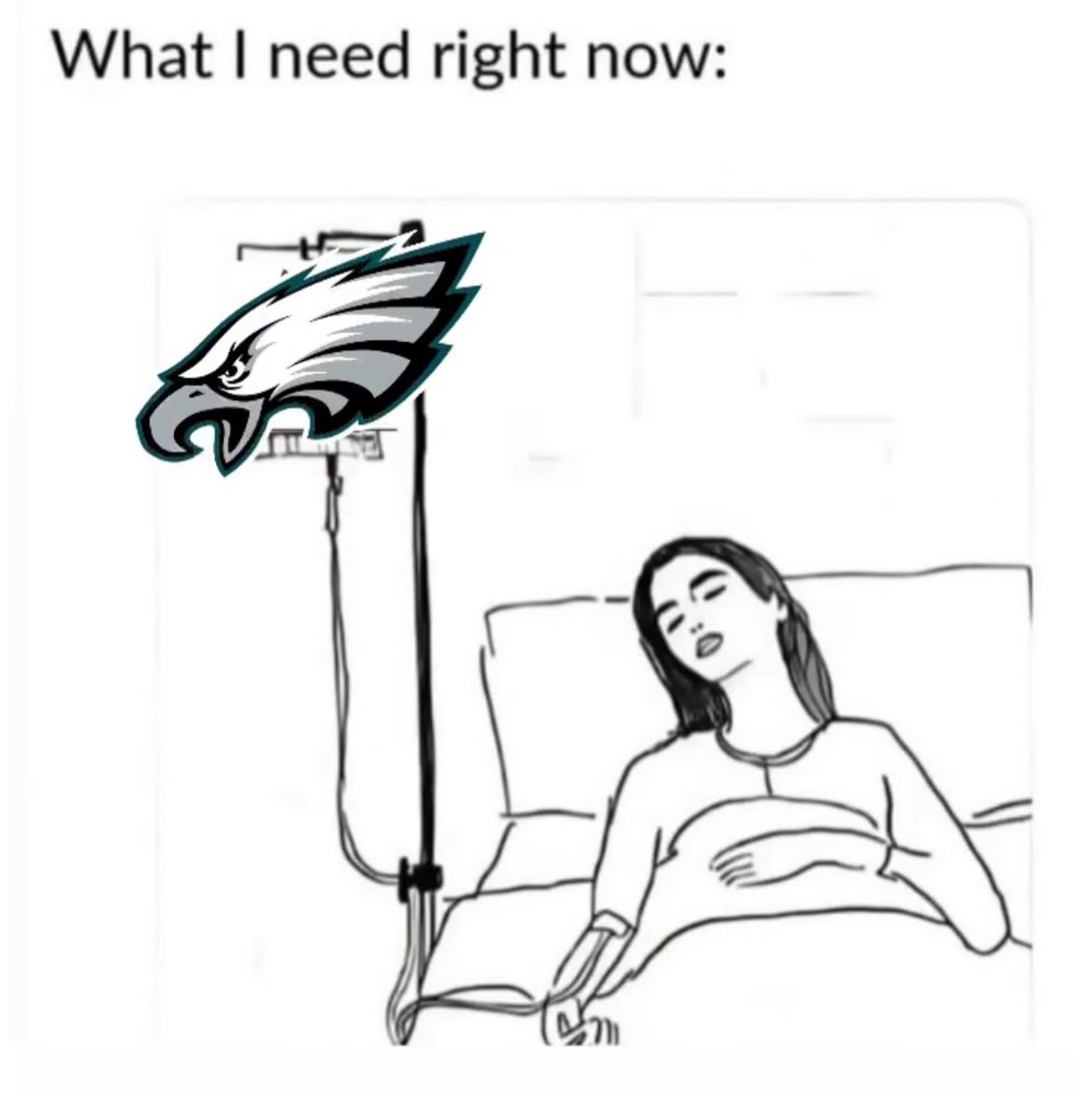 SadeRepsEagles's tweet photo. Like I need air https://t.co/7nsSYdXgXB