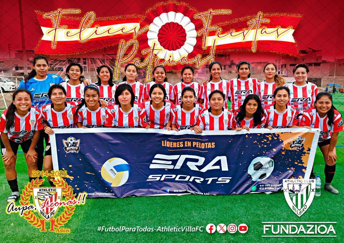 🇵🇪👉 Feliz 28 ,  juntos hagamos grande el país que nos vió nacer, juntos sigamos sacando al Perú adelante.
De parte de Athletic Villa FC , les deseamos unas Felices fiestas patrias y que viva el Perú !!!
#SomosAthleticVilla
#JuntosHastaElFinal
#PasiónPorElFútbol