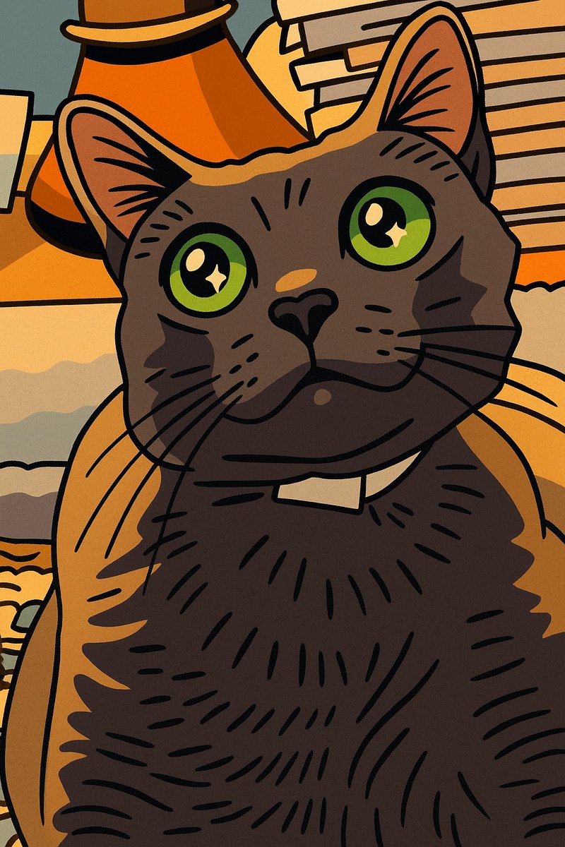 Well my Mama’s been busy exploring ChatGPT and she created this cartoon of my picture today. I think it came out well. What do you think?  #Misty 💞💞🐾🐾💞💞 #catsofx #dogsofx