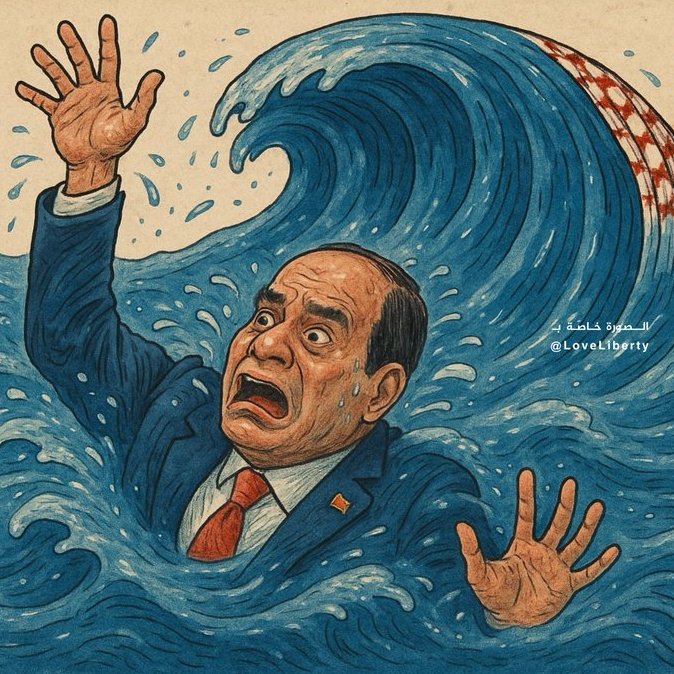 TurkMedyaAjansi's tweet image. Mısır'da Paylaşılan Bir Karikatür ;
“Tufan Yaklaşıyor.Sırada Son Firavun Var”