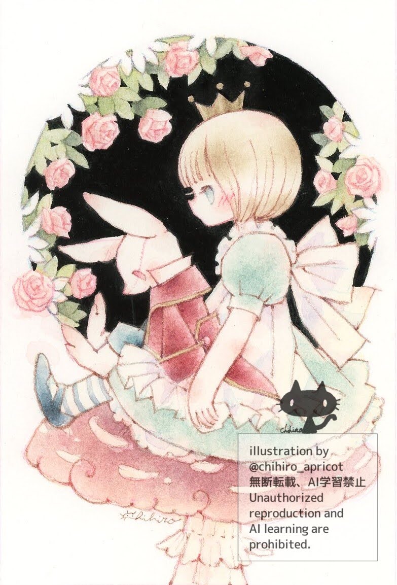 chihiro_apricot's tweet image. 【幼い女王アリス】

透明水彩、色鉛筆、顔彩
ラングトンプレステージ水彩紙