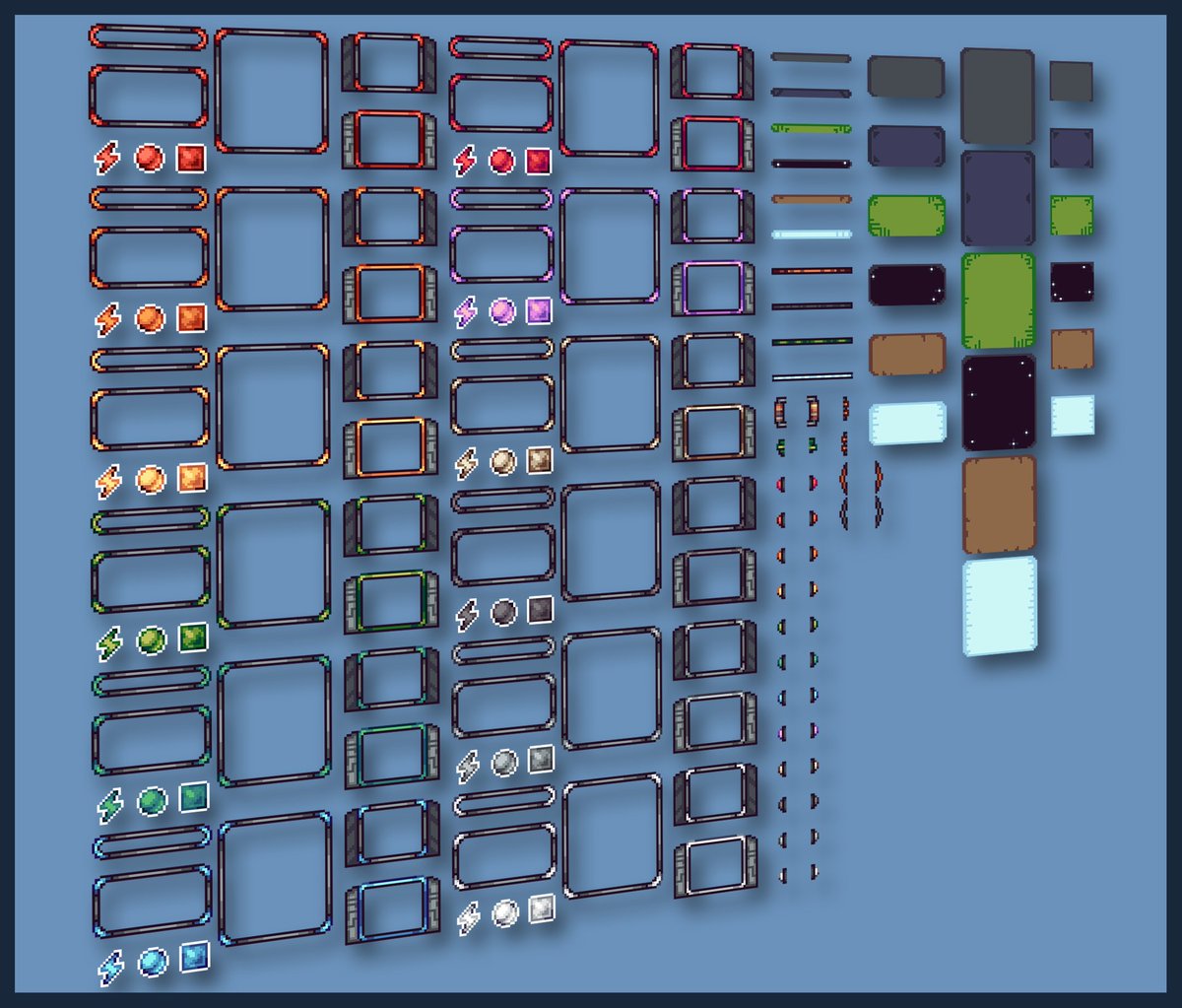 Zsprites's tweet image. Just released a new asset pack on Itch.io! This one is a Sci-Fi card pack and it's 100% compatible with my other card packs. Check it out here:
zsprites.itch.io/modular-pixel-…