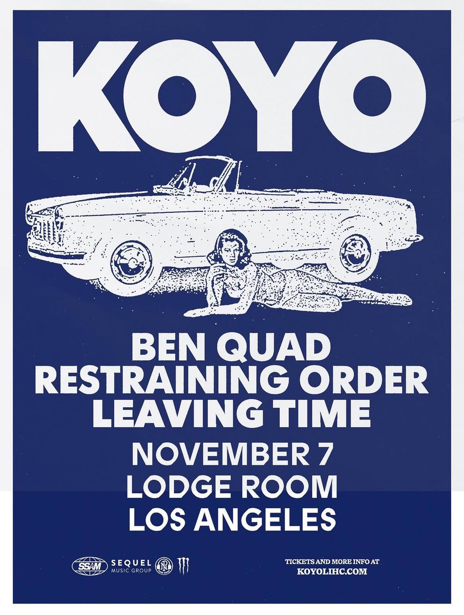 Focusing up on NYC and LA for the headliner for a sec. These shows are gonna be fucked. Grab a ticket for these today don’t risk missing out. 
koyolihc.com