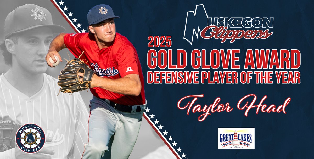 MuskegonClipper's tweet image. 2025 Clippers Season Team Awards:
And the Gold Glove Award for the Defensive player of the Year goes to Taylor Head out of Chattanooga State Tech CC!
Congrats @TCHead18!
@ChattStTigersBB