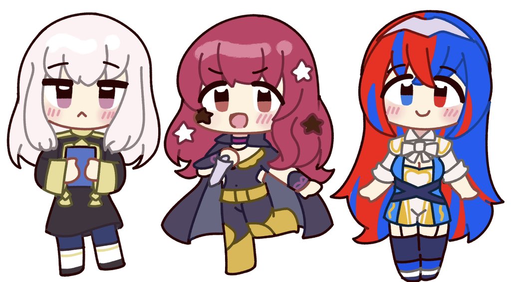 kayahiro10's tweet photo. Lysithea, Yunaka, and Alear https://t.co/jH721nQHGt