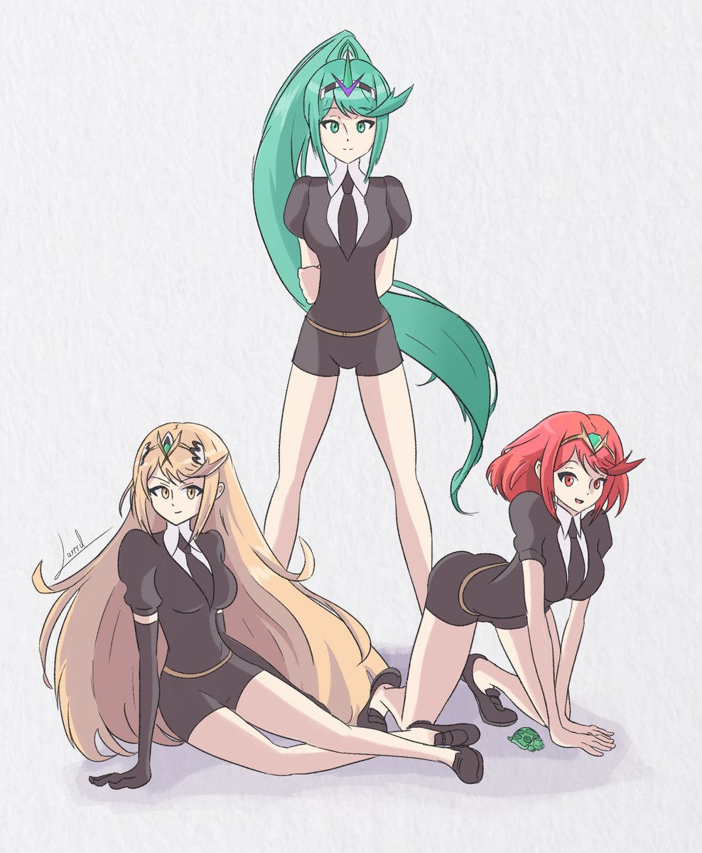 itsjarrrd's tweet image. Aegis in Houseki no Kuni Outfits! ❤️💛💚💎 

#xenobladechronicles #XenobladeChronicles2 #housekinokuni_fanart
