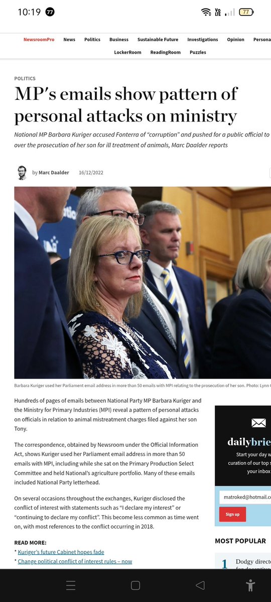 matroked's tweet image. #dailyreminder of a sitting MP who was not firmly reprimanded by media or @chrisluxonmp after release of an MPI v Oxbow report 2YEARS 225DAYS ago
She abused power & her Official email acct when bullying MPI officials for investigating family
A blatant example of #NZMedia failure