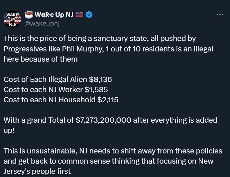 Wake Up NJ πΊπΈ New Jersey (@wakeupnj) on Twitter photo "Can you imagine how different NJ would be with 900,000 less people here" <a href="/Oldglorycries/">Jersey Jackas_s π³οΈ</a>
Yes I can, over $7 Billion Cheaper a year for the rest of us Here in NJ, elections would almost always go Republican, schools and hospitals wouldn't be crowded, a lot less reckless driving "Can you imagine how different NJ would be with 900,000 less people here" <a href="/Oldglorycries/">Jersey Jackas_s π³οΈ</a>
Yes I can, over $7 Billion Cheaper a year for the rest of us Here in NJ, elections would almost always go Republican, schools and hospitals wouldn't be crowded, a lot less reckless driving