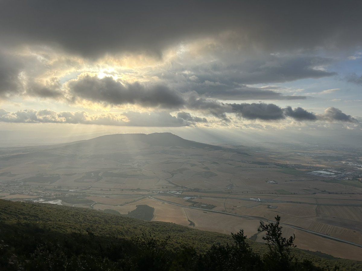 Meteonavarra_'s tweet image. Tarde por Alaiz, buen vendaval y 11ºC en la cima del monte (1171m) , las nieblas y la lluvia orográfica de estos días hacían que la tierra estuviese húmeda desde cota 1000-1050m hasta la cima, una bendición para el hayedo el fresco de esta semana, aunque no vendría mal alguna ⚡️