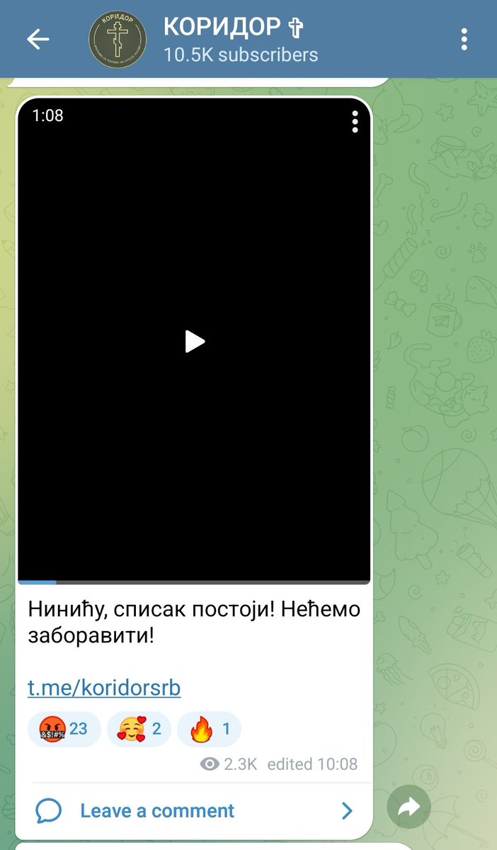 INinic's tweet image. Isti rukopis koji je pucao u OLIVERA IVANOVIĆA 🎯 Nakon što sam u subotu, u Kraljevu, spomenuo ime Milana Radoičića, preko čuvene Telegram grupe 'KORIDOR' (povezane sa Srpskom listom), stigle su mi PRETNJE i crtanje mete na čelu, uz manipulativno filtriranje zvuka fejk snimka 👇