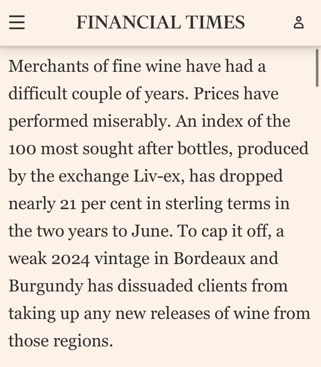 It’s pretty poor journalism @ft  to not even be aware that the 2024 vintage in Burgundy hasn’t even been released yet: