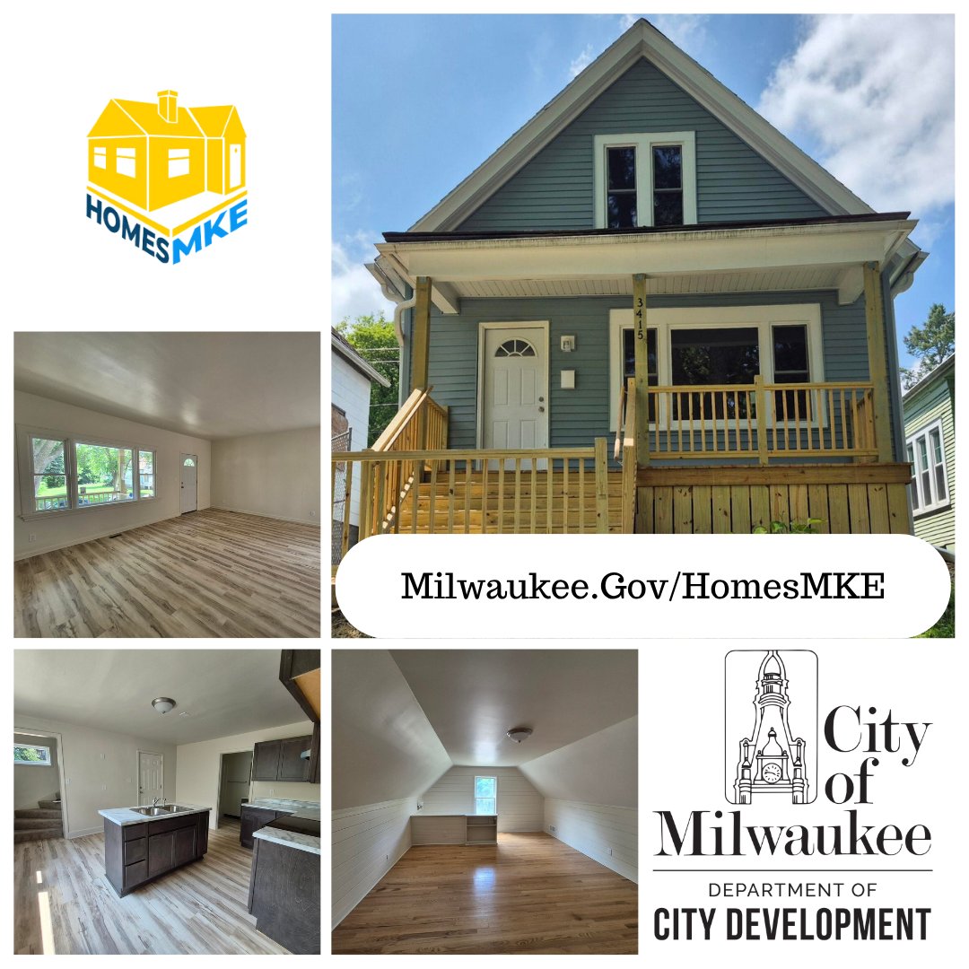 There's no place like home! Homes MKE has renovated another previously vacant house into a high-quality, move-in-ready home!

Visit milwaukee.gov/HomesMKE to find newly renovated homes on the market and begin your homeownership journey today
