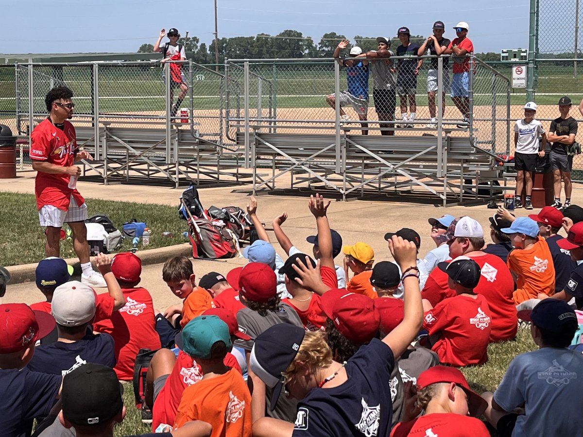 An amazing turnout at today's Cardinals Kids Clinics at Bridgeton Municipal Athletic Complex. The campers loved meeting special guest Masyn Winn and our alumni led by Scott Terry, Mike Tyson, Kerry Robinson, Jason Simontacchi, Neil Fiala, Greg Mathews and Bengie Molina.