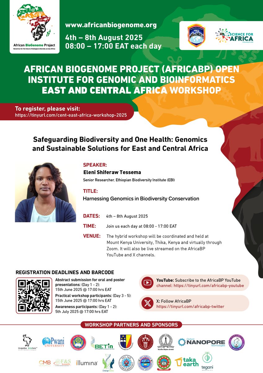 Prof Anne Muigai (@annemuigai_prof) on Twitter photo We’re honoured to feature Dr Eleni Shiferaw, a senior researcher at the <a href="/EthiopiaEBI/">Ethiopian Biodiversity Institute - EBI</a>, as a speaker at the 3rd East & Central Africa Regional Workshop DAISEA AfricaBP EA-Regional Workshop Mount Kenya University - MKU <a href="/DAISEA_AfricaBP/">African BioGenome Project</a> <a href="/MountKenyaUni/">MountKenyaUniversity</a> <a href="/eaafricabp/">EA-Regional Workshop</a> We’re honoured to feature Dr Eleni Shiferaw, a senior researcher at the <a href="/EthiopiaEBI/">Ethiopian Biodiversity Institute - EBI</a>, as a speaker at the 3rd East & Central Africa Regional Workshop DAISEA AfricaBP EA-Regional Workshop Mount Kenya University - MKU <a href="/DAISEA_AfricaBP/">African BioGenome Project</a> <a href="/MountKenyaUni/">MountKenyaUniversity</a> <a href="/eaafricabp/">EA-Regional Workshop</a>